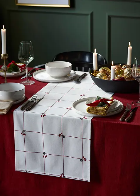 Běhoun na stůl z organické bavlny, bonprix