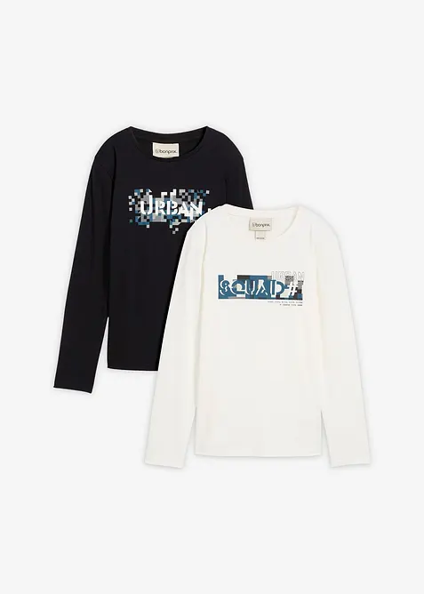 Triko s dlouhým rukávem, z čisté organické bavlny (2 ks v balení), bonprix