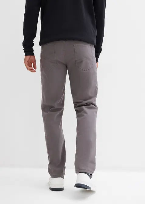 Strečové termo kalhoty Regular Fit, Straight, hebce měkká flanelová podšívka, bonprix