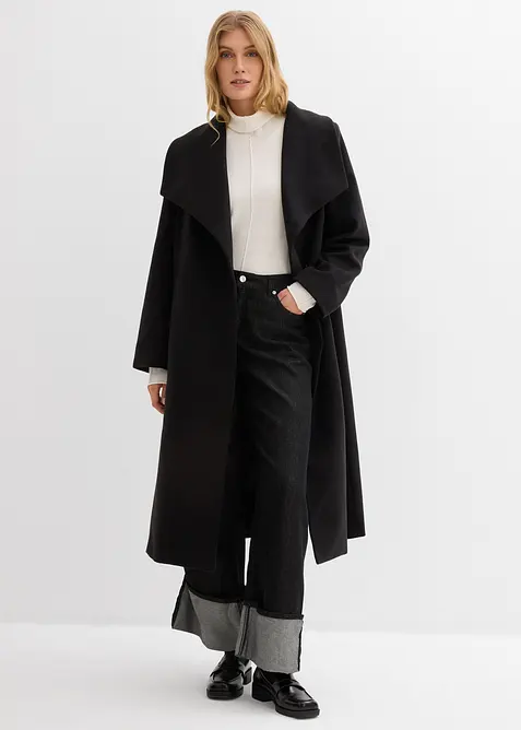 Svetr s rol&aacute;kov&yacute;m l&iacute;mcem, z měkk&eacute; směsi s ka&scaron;m&iacute;rem, bonprix