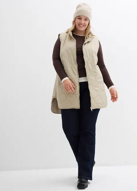 Tričko s dlouh&yacute;m ruk&aacute;vem, z bavlněn&eacute; směsi, bonprix