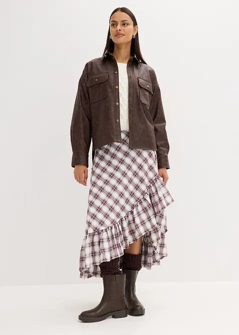 Košile z umělé kůže s obnošeným vzhledem, bonprix