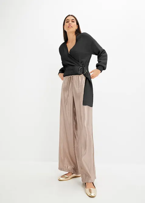 Zavinovací svetr s doplňkem, bonprix