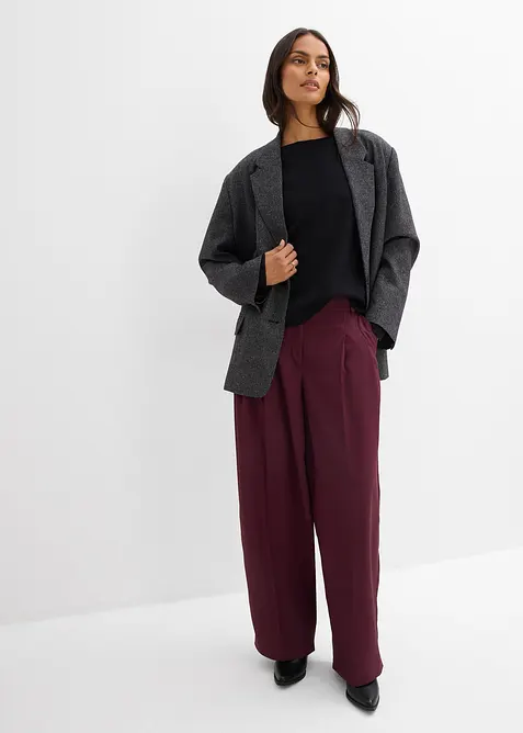 Tričko s dlouhým rukávem ze žebrovaného materiálu, bonprix