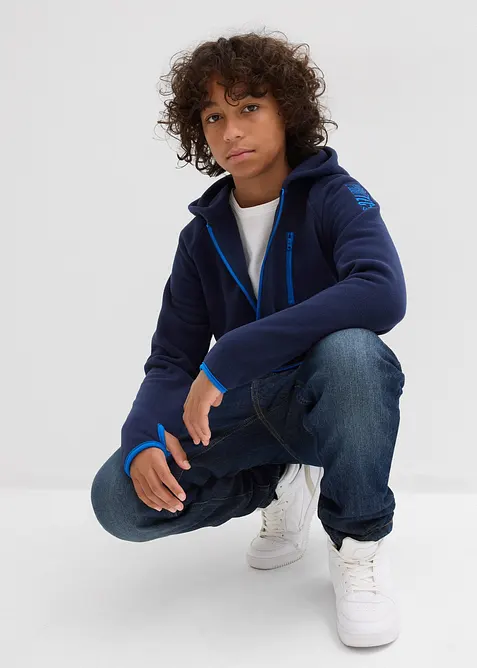 Flísová bunda s kontrastními detaily, bonprix