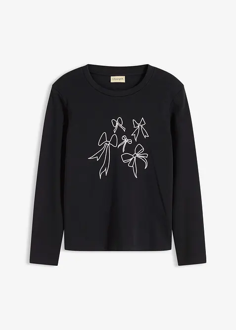 Tričko s dlouhým rukávem, z čisté organické bavlny, bonprix