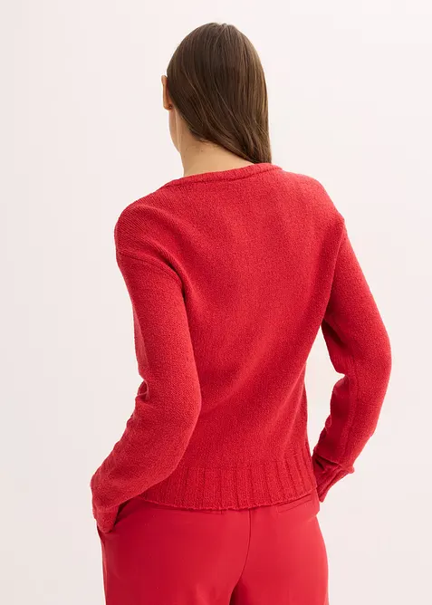 Svetr ze silnější pleteniny, s vázačkou, bonprix