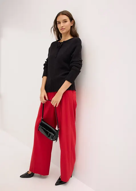 Svetr ze silněj&scaron;&iacute; pleteniny, s v&aacute;začkou, bonprix