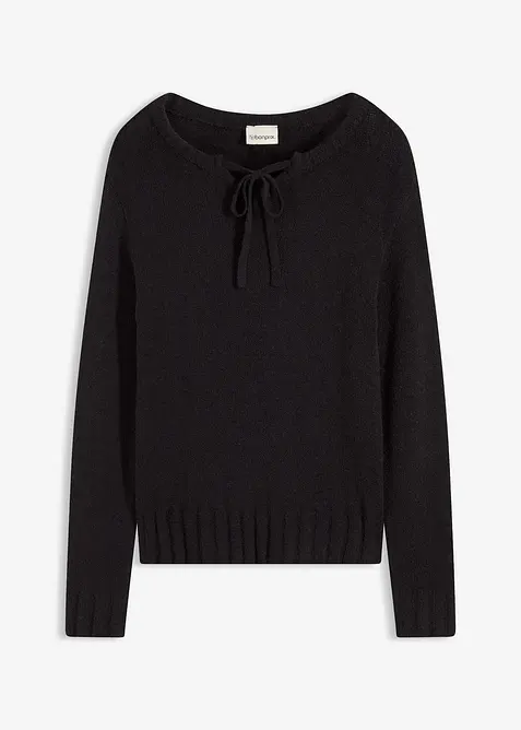 Svetr ze silněj&scaron;&iacute; pleteniny, s v&aacute;začkou, bonprix