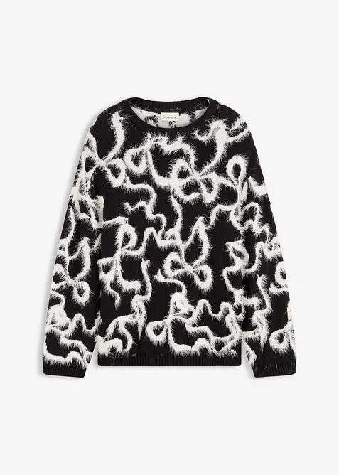 Žakárový svetr z jemné viskózové směsi, bonprix