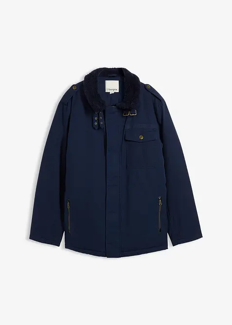 Zimní bunda z čisté bavlny, s plyšovou podšívkou, bonprix