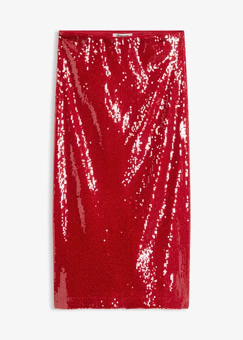 Midi sukně s pajetkami, bonprix