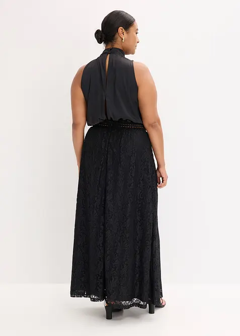 Maxi šaty s krajkovou sukní, bonprix