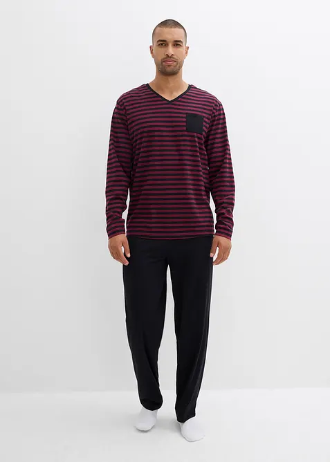 Pyžamo s dlouhým rukávem, z čisté bavlny, bonprix