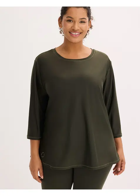 Velmi měkké funkční tričko s 3/4 rukávy, rychleschnoucí, bonprix