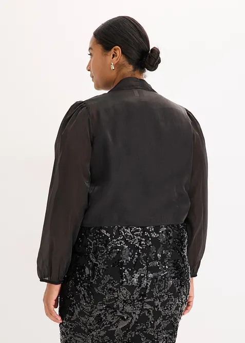 Bolerko z jemného tylu, s ozdobnou vázačkou, bonprix