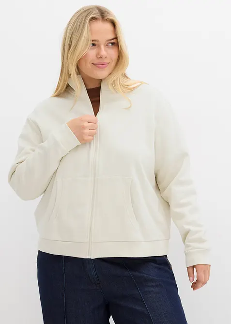 Mikina na zapínání, z čisté organické bavlny, bonprix