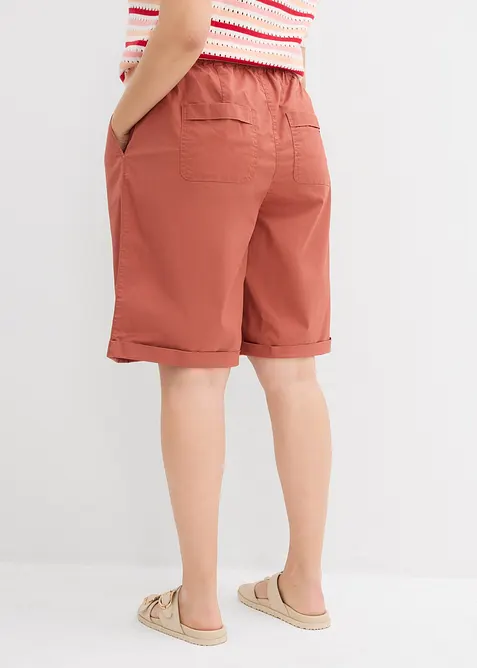 Bermudy z materiálu papertouch z bavlněné směsi, bonprix