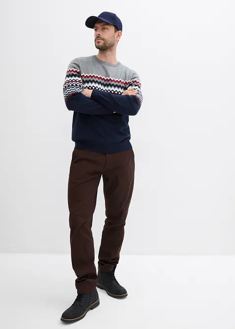 Svetr s norským vzorem a bavlnou, bonprix