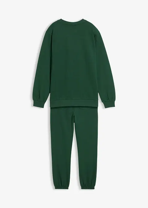 Mikina a tepl&aacute;kov&eacute; kalhoty z čist&eacute; bavlny (2d&iacute;ln&aacute; souprava), bonprix