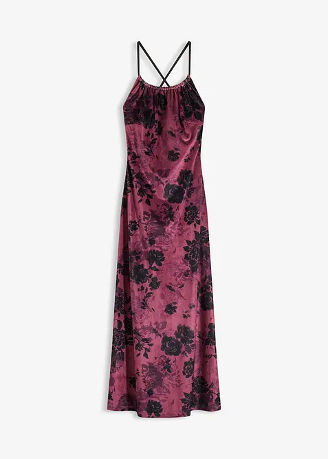 Maxi šaty z lesklého sametu, bonprix