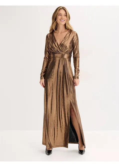 Večerní šaty z jemného žerzeje s leskem, bonprix