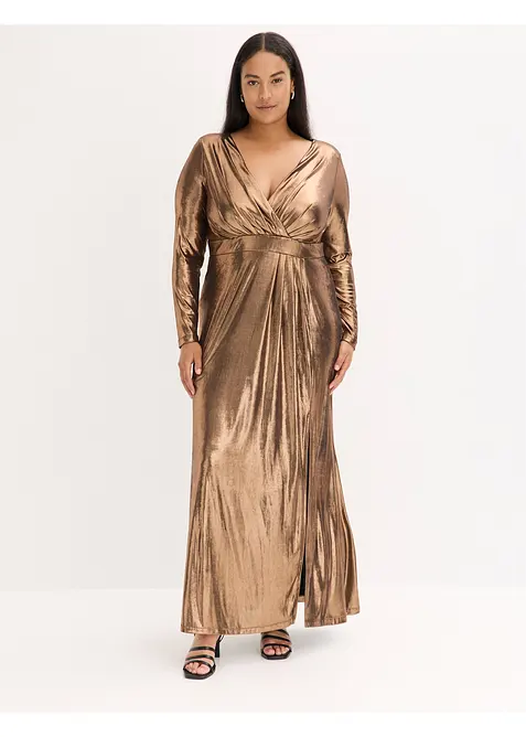 Večerní šaty z jemného žerzeje s leskem, bonprix