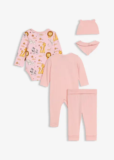 První kojenecká souprava z čisté organické bavlny (5dílná souprava), bonprix