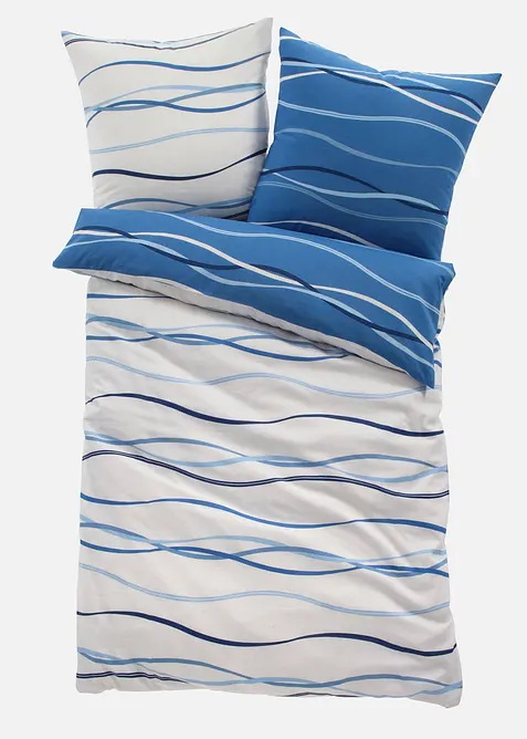 Oboustranné povlečení s vlnovým vzorem, bonprix