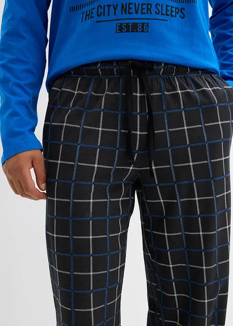 Pyžamo z čisté bavlny, s knoflíkovou lištou a dlouhými rukávy, bonprix