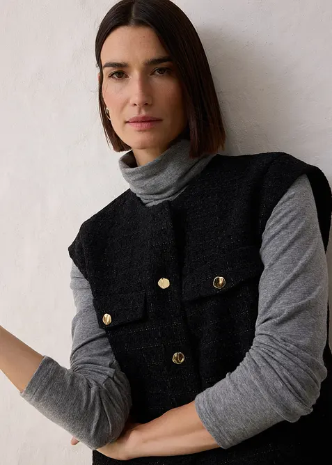 Blejzrov&aacute; vesta s pod&iacute;lem vlny, bonprix