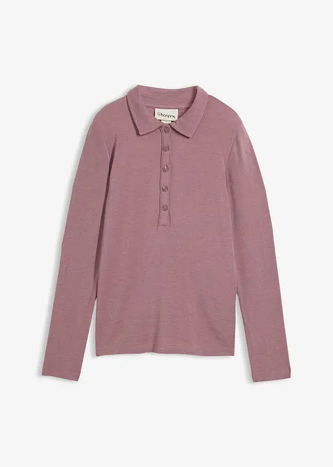 Triko polo s pod&iacute;lem vlny, bonprix