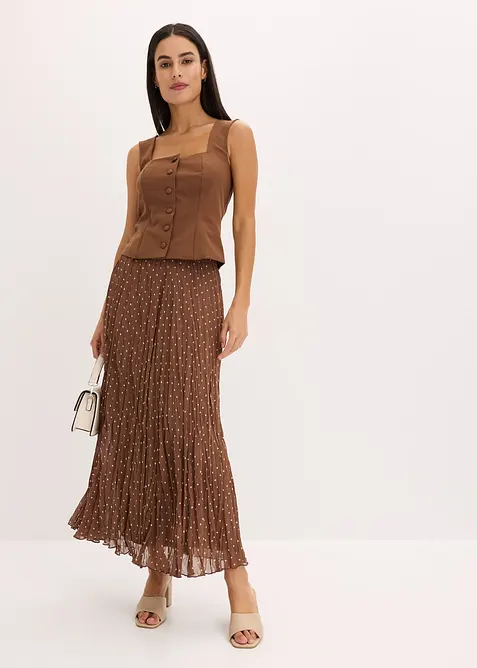 &Scaron;if&oacute;nov&aacute; sukně se zmačkanou &uacute;pravou, bonprix