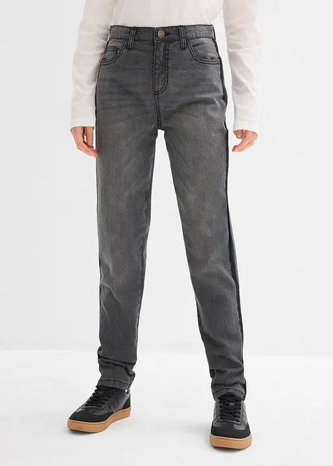 Termo džíny s žerzejovou podšívkou, Mid Waist, bonprix