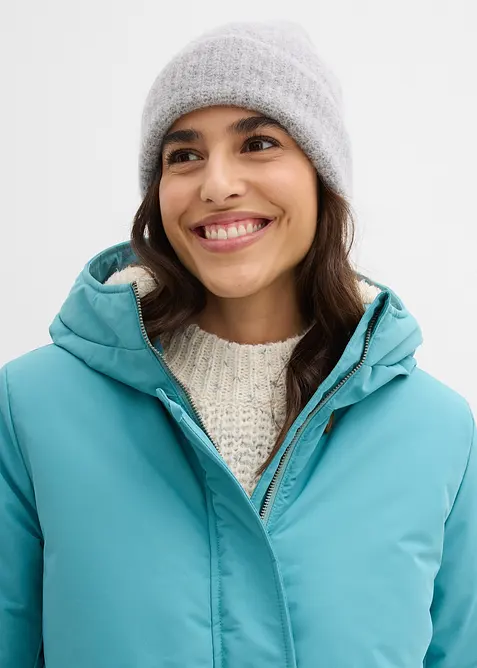 Zimn&iacute; kab&aacute;t s medv&iacute;dkovou kože&scaron;inou na kapuci, bonprix