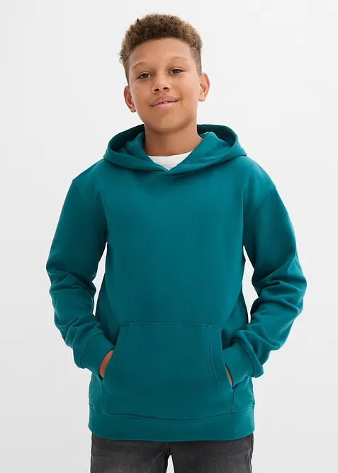 Mikina s kapucí, z měkké bavlněné směsi, bonprix