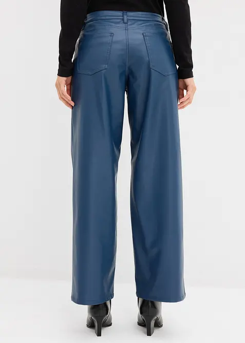 &Scaron;irok&eacute; kalhoty z uměl&eacute; kůže, bonprix