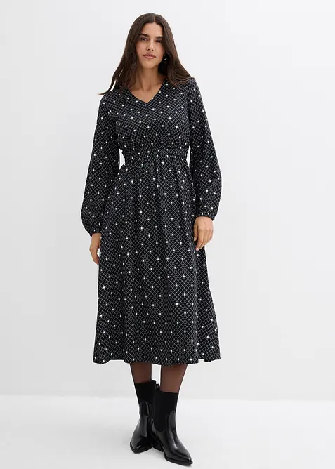 Dlouhé šaty ze splývavé viskózy, bonprix