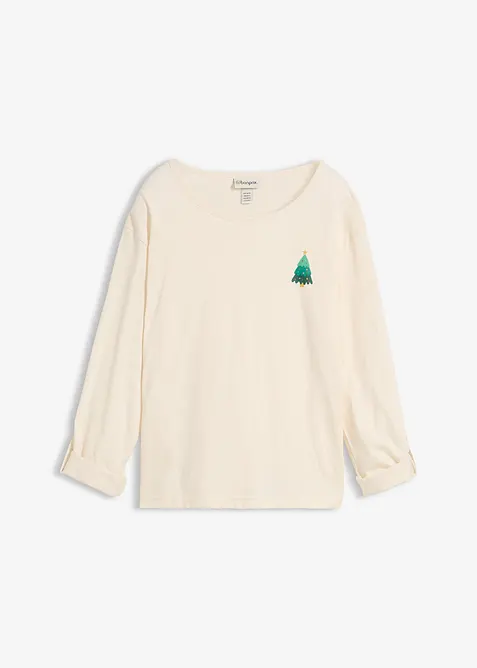 Tričko s dlouh&yacute;m ruk&aacute;vem, z čist&eacute; organick&eacute; bavlny, bonprix