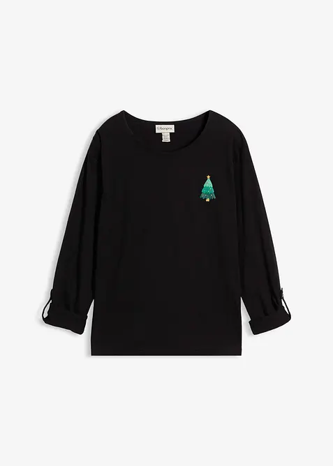 Tričko s dlouh&yacute;m ruk&aacute;vem, z čist&eacute; organick&eacute; bavlny, bonprix