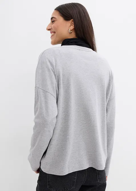 Triko s dlouhým rukávem, z čisté organické bavlny, bonprix