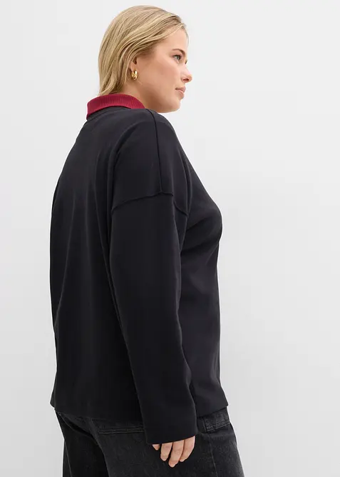 Triko s dlouh&yacute;m ruk&aacute;vem, z čist&eacute; organick&eacute; bavlny, bonprix