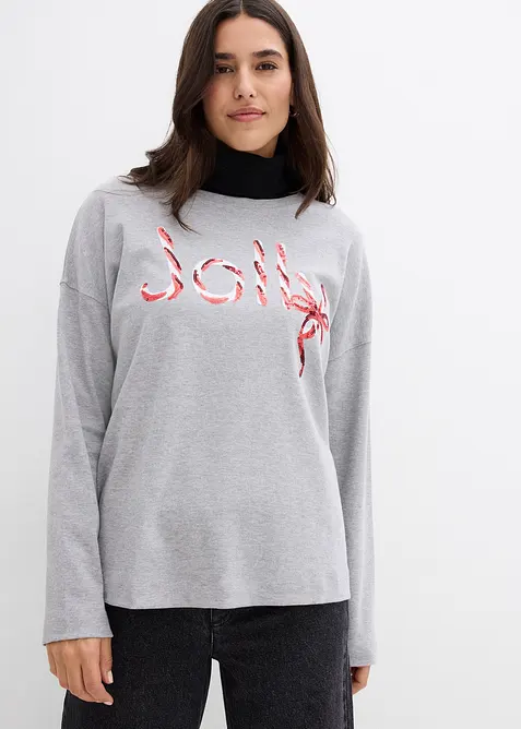 Triko s dlouhým rukávem, z čisté organické bavlny, bonprix