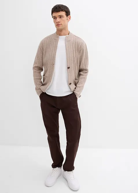 Svetr na zapínání z jemné pleteniny, bonprix