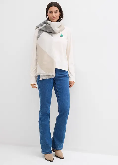 Tričko s dlouh&yacute;m ruk&aacute;vem, z čist&eacute; organick&eacute; bavlny, bonprix