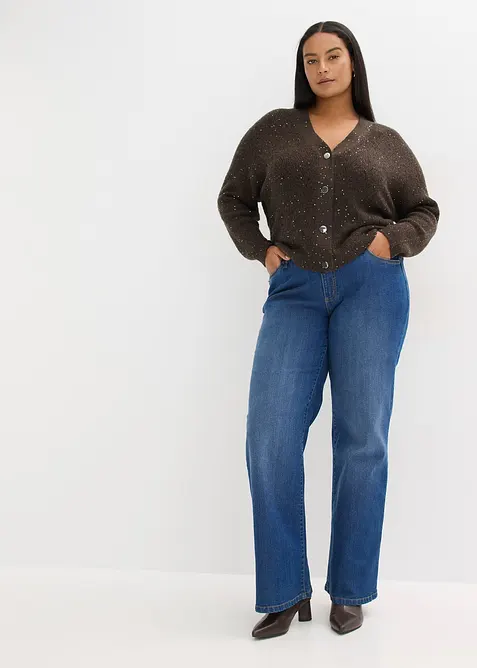 Ažurový pletený kabátek, bonprix