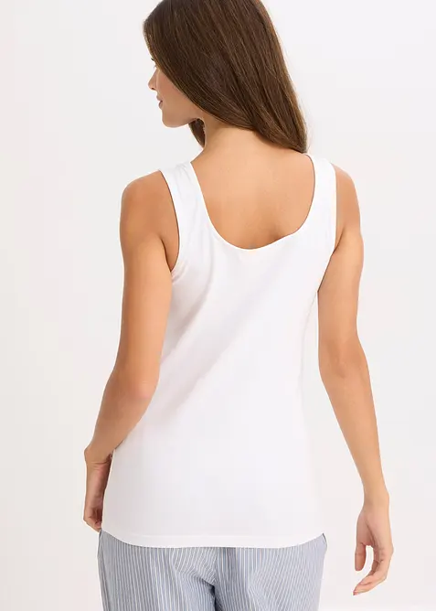 Spodní košilka s organickou bavlnou a krajkou (2 ks v balení), bonprix