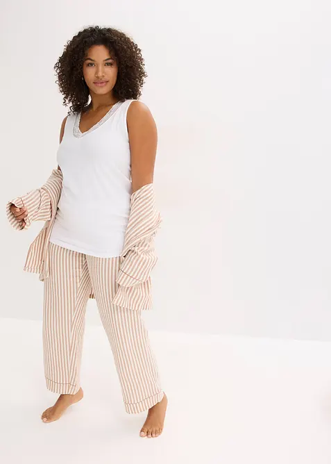 Spodní košilka s organickou bavlnou a krajkou (2 ks v balení), bonprix