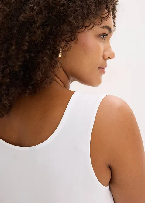 Spodní košilka s organickou bavlnou a krajkou (2 ks v balení), bonprix