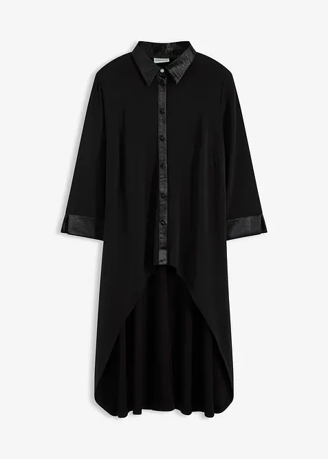 Žerzejová halenka se saténovými aplikacemi, bonprix